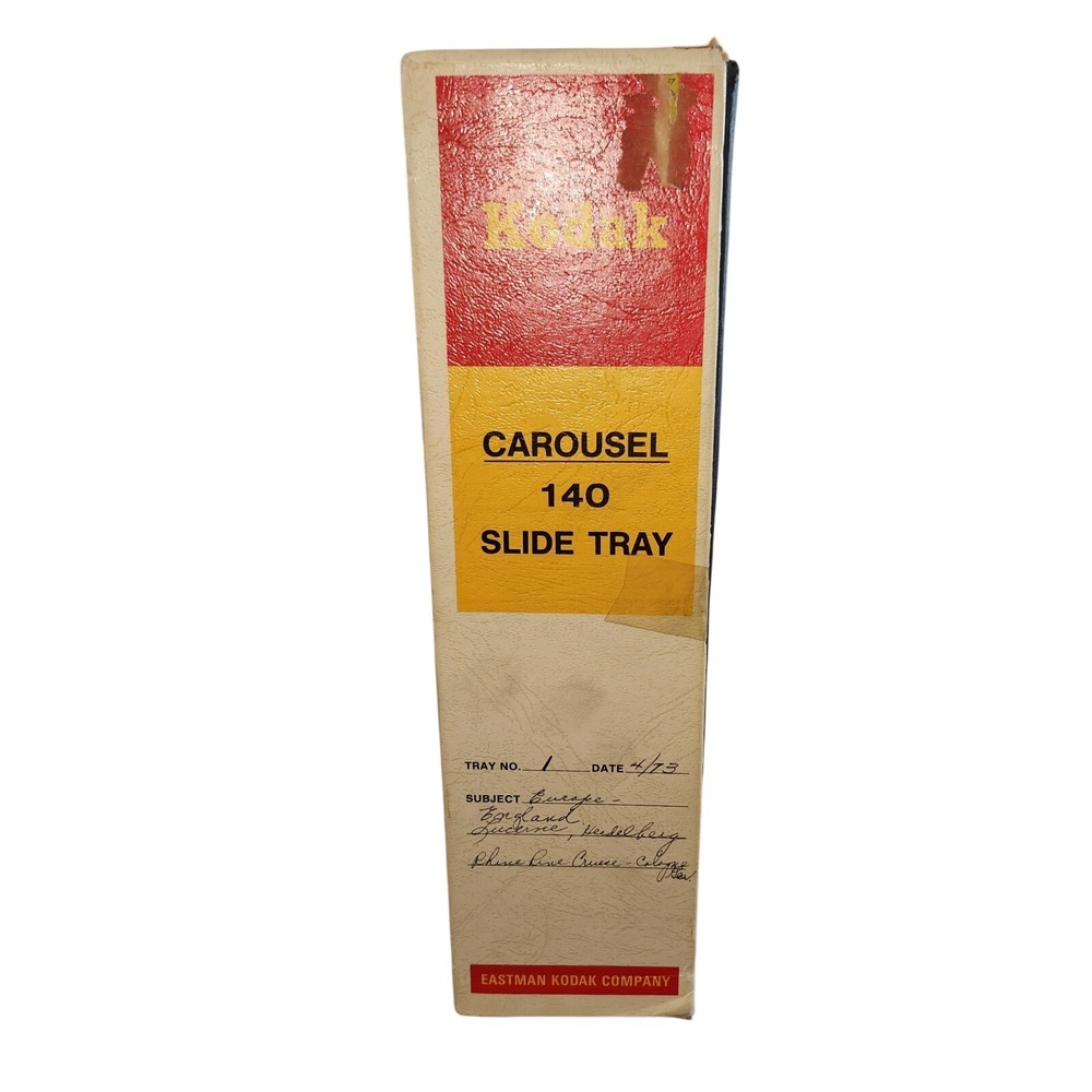 Genuine Vintage Kodak Black Carousel 140 Slot Plastic Slide Tray In Original Box